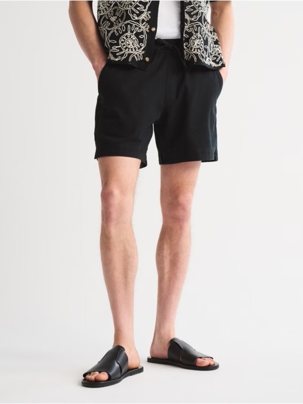 NWT Abercrombie & Fitch Men’s Linen-Blend Pull-On Short